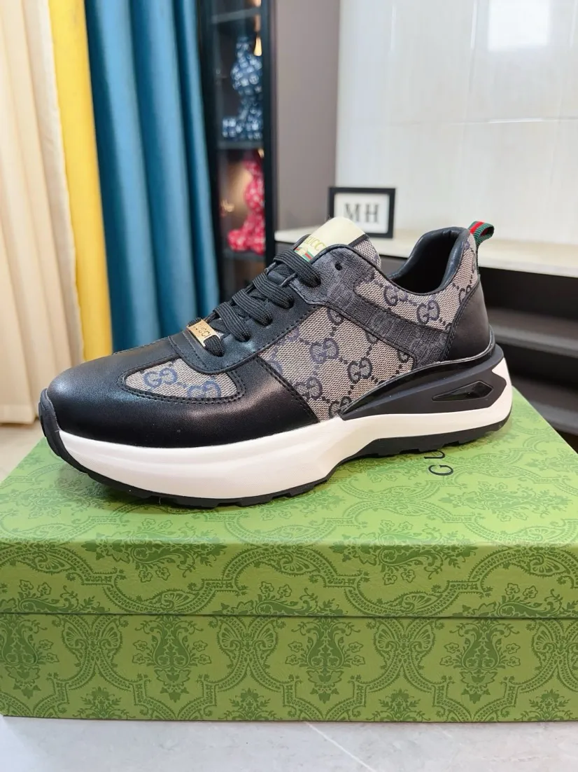 Men's shoes 💰438🌹🌹[GUCCI] Gucci's new lace-up casual men's shoes are on the market first, and the materials and workmanship are superior to all versions on the market. The highest quality shipped first-layer cowhide with imported original perforated materials➕Genuine leather lining, privately molded soft outsole, high foot comfort, imported special materials highlight the brand's unique charm, high-end customization 38-44